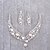economico Parure di gioielli-Per donna Perle finte / Strass Parure di gioielli - Includere Argento Per Matrimonio