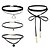 abordables Collares-Mujer Gargantillas tatuaje Gargantilla Crossover Diseño Único Tatuaje Colgante Básico Tejido Legierung Negro Gargantillas Joyas 4pcs Para Boda Fiesta Diario Casual