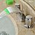 お買い得  浴室・洗面台用水栓金具-バスルームのシンクの蛇口 - 滝状吐水タイプ / LED クロム 組み合わせ式 二つのハンドル三穴Bath Taps / 真鍮