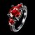 voordelige Ring-Ringen Bruiloft / Feest / Dagelijks / Causaal Sieraden Zirkonia / Koper Dames Ring / Verlovingsring 1 stuks,6 / 7 / 8 Rood / Paars