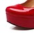 cheap Women&#039;s Heels-Women&#039;s Shoes PU(Polyurethane) Spring / Summer Comfort Heels Walking Shoes Stiletto Heel / Platform Round Toe White / Black / Red