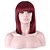 رخيصةأون باروكات شهيرة صناعية-الاصطناعية الباروكات مستقيم أحمر شعر مستعار طبيعي باروكة مخصصة
