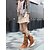 cheap Women&#039;s Boots-Women&#039;s Boots Flat Heel Tassel Fur Gladiator / Cowboy / Western Boots / Snow Boots Fall / Winter Light Brown / Black / Coffee / Party &amp; Evening / Riding Boots / Fashion Boots / Motorcycle Boots