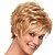 ieftine Peruci Sintetice Trendy-Femei Peruci Sintetice Fără calotă Drept Kinky Straight Blond Auriu Cu breton Perucă Naturală Halloween Wig Caruciorul Peruca costum