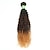 voordelige Mensenhaar-weave-1 bundel Haar weeft Braziliaans haar Gekruld Extensies van menselijk haar Echt haar 100 g Ombre haarweefsels / haarmassa Schaduw