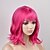 baratos Perucas Sintéticas sem Touca-peruca sintética onda natural kardashian onda natural peruca rosa cabelo curto vermelho sintético feminino rosa