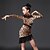 cheap Kids&#039; Dancewear-Latin Dance Dresses Performance Milk Fiber Animal Print Long Sleeve Dress
