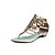cheap Women&#039;s Sandals-Women&#039;s Shoes Leather T-Strap / Novelty Flat Heel Crystal Blue / Golden / Wedding / Party &amp; Evening / Party &amp; Evening