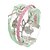 billiga Modearmband-Dam Berlock Armband Armband av Remmar Läder Armband Multi lager Rep Fågel Löv Uggla damer Personlig Grundläggande Mode Multi lager Paracord Armband Smycken ljusgrön / Blå / Blekt Rosa Till Gåva