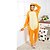 levne Kigurumi pyžama-Dospělé Pyžama Kigurumi Drak Pyžamo Onesie Velvet Mink Oranžová Cosplay Pro Dámy a pánové Animal Sleepwear Karikatura Festival / Svátek Kostýmy