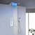 billige Luksustakdusj-dusjkran, 500*360 krom led dusjkransett med dusjhode i rustfritt stål og takmontert hånddusj vannfall/stråle/regndusjhode (produktet må være elektrifisert for å kunne brukes)