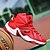 baratos Sapatos Desportivos para Homem-Homens Tênis Sapatos Confortáveis Atlético Casual Ao ar livre Basquete Couro Antiderrapante Preto / Vermelho Vermelho Dourado Primavera Outono / Cadarço / EU40
