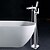 preiswerte Badewannenarmaturen-Badewannenarmaturen - Moderne Chrom Freistehend Keramisches Ventil Bath Shower Mixer Taps / Einhand Ein Loch