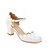 preiswerte Absatzschuhe für Damen-Damen Schuhe Kunstleder Frühling Sommer Herbst Komfort High Heels Blockabsatz Schnalle Für Normal Kleid Weiß Beige Rosa