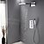 お買い得  屋外シャワー設備-シャワーセット セットする - 滝状吐水タイプ コンテンポラリー クロム 壁式 セラミックバルブ Bath Shower Mixer Taps / 真鍮 / 四ハンドル三穴