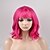 abordables Pelucas sintéticas de moda-peluca sintética onda natural kardashian peluca de onda natural rosa corto rojo pelo sintético rosa de mujer