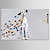 tanie Obrazy ze zwierzętami-Obraz olejny przedszkola ręcznie malowane ściany sztuki pop pies zwierząt dekoracji wnętrz wystrój rozciągnięta rama gotowa do powieszenia