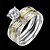 preiswerte Ringe-Ring Diamant Solitär Golden Edelstahl Zirkonia Titanstahl damas Europäisch Modisch 2pcs 6 7 8 9 / Verlobungsring / vergoldet / Damen / vergoldet