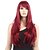 Χαμηλού Κόστους Συνθετικές Trendy Περούκες-Συνθετικές Περούκες Κυματιστό Κυματιστό Με αφέλειες Μονόκλωνα Σχήμα L Περούκα Μακρύ σκούρο κρασί Συνθετικά μαλλιά Γυναικεία Ανθεκτικό στη Ζέστη Κόκκινο