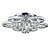 cheap Ceiling Lights-1-Light 80 cm Ceiling Light LED Chandelier Crystal Flush Mount Lights Metal Chrome Modern Contemporary 110-120V / 220-240V Flower Design