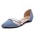 baratos Sapatilhas de mulher-Mulheres Sapatos Courino Verão Conforto Sandálias Sem Salto Cinzento Claro / Rosa claro / Azul Claro