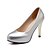 olcso Női magas sarkú cipők-Platform Kényelmes-Stiletto Talp-Női-Magassarkúak-Esküvői Alkalmi Party és Estélyi-PU-Arany Ezüst