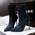cheap Women&#039;s Boots-Women&#039;s Fabric Fall / Winter Comfort Boots Walking Shoes Stiletto Heel Black / Navy Blue / Light Brown