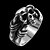お買い得  メンズ指輪-男性用 指輪 オリジナル ファッション ステンレス鋼 スカル ジュエリー Halloween 日常 カジュアル スポーツ