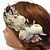 זול כיסוי ראש לחתונה-שיפון פנינה אבן נוצצת בד סגסוגת פרחים קליפס לשיער כיסוי ראש