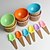 abordables Utensilios para el hielo-de los niños de plástico de helado cuencos cucharas establecen duradera taza de helado (color al azar)