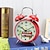 cheap Alarm Clocks-Alarm Clock with Matel Case In Red Color With Night Light