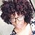 Χαμηλού Κόστους Συνθετικές Trendy Περούκες-Συνθετικές Περούκες Kinky Curly Kinky Σγουρό Κούρεμα καρέ Περούκα Μαύρο / Βουργουνδία Συνθετικά μαλλιά Γυναικεία Μαλλιά με ανταύγειες Μαύρο