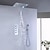 economico Soffione a soffitto luxury-rubinetto doccia, set di rubinetti doccia a led cromati 500 * 360 con soffione doccia in acciaio inossidabile e soffione doccia a caduta / getto / pioggia a soffitto (il prodotto deve essere