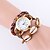 cheap Bracelet Watches-Women&#039;s Fashion Watch Wrist watch Bracelet Watch Colorful Quartz PU Band Vintage Bohemian Charm Bangle Cool Casual Multi-Colored Strap Watch