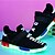 cheap Women&#039;s Athletic Shoes-Unisex Shoes Tulle Spring / Summer / Fall Comfort / Novelty / Light Up Shoes Athletic Shoes Flat Heel Round Toe Lace-up / LED White / Black