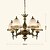 cheap Lantern Design-5-Light Mini Style Chandelier Metal Glass Painted Finishes Modern Contemporary Traditional / Classic 110-120V 220-240V
