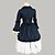 preiswerte Lolita Kleider-Prinzessin Sweet Lolita Urlaubskleid Kleid Damen Mädchen Baumwolle Japanisch Cosplay Kostüme Blau Solide Langarm Tee-Länge