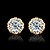 Χαμηλού Κόστους Σκουλαρίκια-Γυναικεία Cubic Zirconia Κουμπωτά Σκουλαρίκια Ζιρκονίτης Σκουλαρίκια Κοσμήματα Ασημί / Χρυσό Για Γάμου