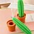 abordables Utensilios de escritura-bolígrafo con forma de cactus verde del diseño especial para la escuela / la oficina