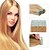 abordables Extensions Adhésives-Febay A Coller Extensions de cheveux Naturel humains Droit Cheveux Vierges Naturel Cheveux Brésiliens Blond platine