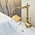 お買い得  浴室・洗面台用水栓金具-バスルームのシンクの蛇口 - Standard / 組み合わせ式 アンティーク真鍮 センターセット シングルハンドルつの穴Bath Taps