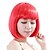 preiswerte Kostümperücke-Synthetische Perücken Glatt Gerade Bob Bubikopf Perücke Rot Synthetische Haare Damen Rot