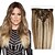 cheap Clip in Hair Extensions-Febay Clip In Human Hair Extensions Straight Human Hair Light Blonde