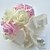 baratos Bouquets de Flores para Noiva-Bouquets de Noiva Buquês Casamento / Festa / Noite Espuma / Cetim 8.66&quot;(Aprox.22cm)