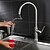 voordelige Keukenkranen-Keuken Kraan - Single Handle Een Hole Nikkel Geborsteld Pull-out / pull-down / Tall / High Arc Middenset Hedendaagse / Modern Kitchen Taps / Messing