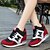 cheap Women&#039;s Sneakers-Women&#039;s Athletic Shoes Platform / Wedge Heel Round Toe Lace-up Suede Walking Shoes Spring / Fall Black / Red / Gray