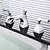 cheap Bathroom Sink Faucets-Bathroom Sink Faucet - Waterfall / Rotatable Chrome Widespread Three Holes / Two Handles Three Holes