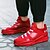 preiswerte Sneaker für Herren-Herren Sneaker Walking Komfort PU Frühling Herbst Winter Sportlich Normal Schwarz Rot Schwarz/weiss Flach