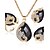 cheap Jewelry Sets-Jewelry Set Rings Set For Women&#039;s Crystal Synthetic Sapphire Synthetic Emerald Party Wedding Masquerade Crystal Rhinestone Gold Plated Pear Cut Solitaire Black White Red Blue Green
