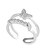 お買い得  指輪-女性用 女の子 指輪 ゴールデン シルバー ラインストーン イミテーションダイヤモンド 合金 ぜいたく 結婚式 パーティー ジュエリー バタフライ アニマル